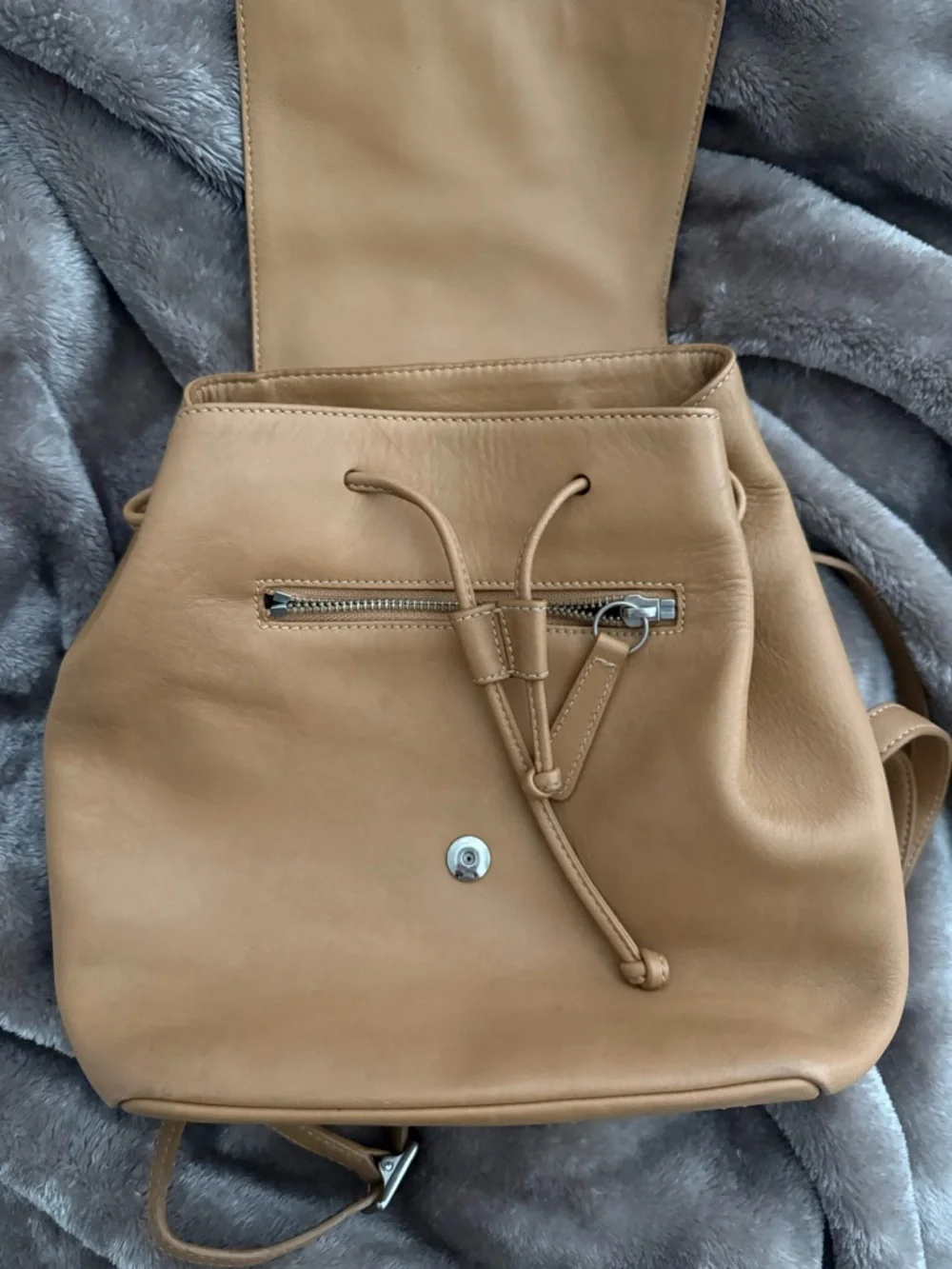 Coach Tan Leather Backpack Purse - Picture 2 of 4